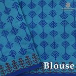Semi Silk Cotton Printed Sarees – Cerulean Blue SASPC38284 - Image 2