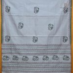 Semi Silk Cotton Printed Sarees – Cool Gray SASPC38285 - Image 3