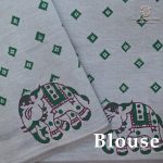 Semi Silk Cotton Printed Sarees – Cool Gray SASPC38285 - Image 2