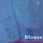 Semi Silk Cotton Printed Sarees – Pool Blue SASPC38287 - Image 2