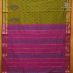 Semi Silk Cotton Printed Sarees – Dual Shade Sambangi Green SASPC38289 - Image 3