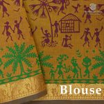 Semi Silk Cotton Printed Sarees – Forest Green SASPC38290 - Image 2