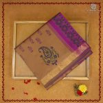 Semi Silk Cotton Printed Sarees – Light Brown SASPC38291