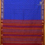 Semi Silk Cotton Printed Sarees – Navy Blue SASPC38292 - Image 3