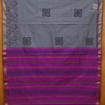 Semi Silk Cotton Printed Sarees – Dark Gray SASPC38294 - Image 3