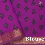 Semi Silk Cotton Printed Sarees – Dark Gray SASPC38294 - Image 2