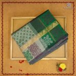 Semi Silk Cotton Printed Sarees – Dark Gray SASPC38299