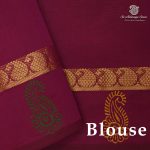 Semi Silk Cotton Printed Sarees – Light Brown SASPC38300 - Image 2