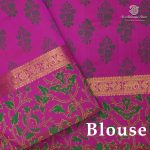 Semi Silk Cotton Printed Sarees – Majenta SASPC38302 - Image 2