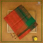 Semi Silk Cotton Sarees – Red Orange SASPC38305