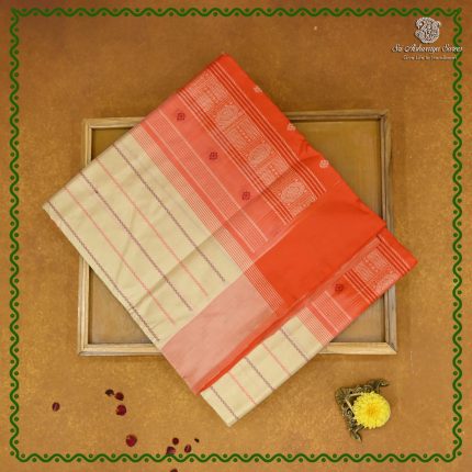 Semi Silk Cotton Sarees – Ivory SASPC38306