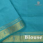 Semi Silk Cotton Sarees – Aqua Blue SASPC38307 - Image 2