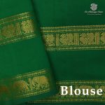 Semi Silk Cotton Sarees – Forest Green SASPC38309 - Image 2