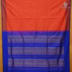 Semi Silk Cotton Sarees – Red Orange SASPC38318 - Image 3
