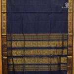 Semi Silk Cotton Sarees – Dark Navy Blue SASPC38319 - Image 3