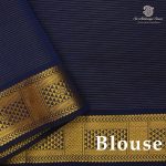 Semi Silk Cotton Sarees – Dark Navy Blue SASPC38319 - Image 2