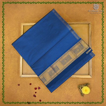 Semi Silk Cotton Sarees – Teal Blue SASPC38323