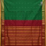 Semi Silk Cotton Sarees – Dark Green SASPC38324 - Image 3