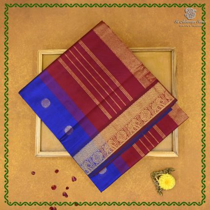 Semi Silk Cotton Sarees – MS Blue SASPC38333
