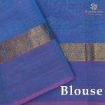 Silk Cotton Sarees Simple – Dual Shade Blue SAS0038336 - Image 2