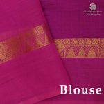 Silk Cotton Sarees Simple – Dark Jamun SAS0038337 - Image 2