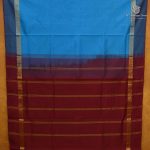 Silk Cotton Sarees Simple – Sea Blue SAS0038338 - Image 3