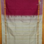 Silk Cotton Sarees Simple – Burgundy SAS0038339 - Image 3