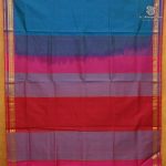 Silk Cotton Sarees Simple – Teal Blue SAS0038345 - Image 3