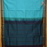 Silk Cotton Sarees Simple – Aqua Blue SAS0038348 - Image 3