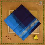 Silk Cotton Sarees Simple – Dark Navy Blue SAS0038349