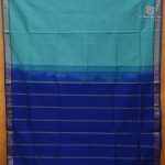Silk Cotton Sarees Simple – Turquoise SAS0038351 - Image 3