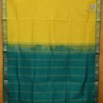 Silk Cotton Sarees Simple – Lemon Yellow SAS0038358 - Image 3