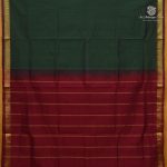 Silk Cotton Sarees Simple – Seaweed Green SAS0038364 - Image 3