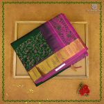 Silk Cotton Printed Sarees – Dark Green SASSC0038369