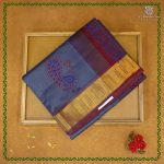 Silk Cotton Printed Sarees – Greyish Blue SASSC0038371