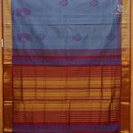 Silk Cotton Printed Sarees – Greyish Blue SASSC0038371 - Image 3