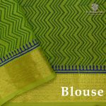 Silk Cotton Printed Sarees – Dark Indigo SASSC0038372 - Image 2