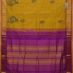 Silk Cotton Printed Sarees – Dark Mustard Yellow SASSC0038377 - Image 3