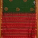 Silk Cotton Printed Sarees – Seaweed Green SASSC0038407 - Image 3