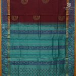 Silk Cotton Printed Sarees – Dark Brown SASSC0038408 - Image 3