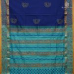 Silk Cotton Printed Sarees – Dark Navy Blue SASSC0038409 - Image 3