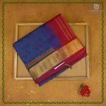 Silk Cotton Printed Sarees – Dark Cerulean Blue SASSC0038412
