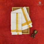 8*4 Muzham Dhoti UnBleached - SASDS0038416