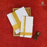 8*4 Muzham Dhoti Bleached - SASDS0038418