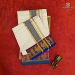 8*4 Muzham Dhoti UnBleached - SASDS0038423