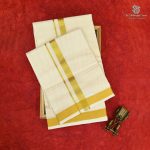 8*4 Muzham Dhoti UnBleached - SASDS0038430