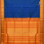 Silk Cotton Sarees Korvai – Dual Shade Dark Blue SAS0038470 - Image 3
