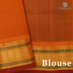 Silk Cotton Sarees Korvai – Dual Shade Dark Blue SAS0038470 - Image 2