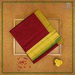 Silk Cotton Sarees Korvai – Maroon SAS0038472