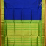 Silk Cotton Sarees Korvai – Dark Navy Blue SAS0038473 - Image 3